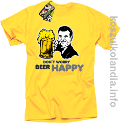 Dont worry beer happy - koszulki Standardowa - żółta