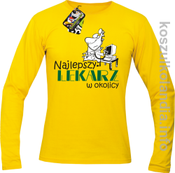 Najlepszy lekarz w okolicy - longsleeve męski - żółty