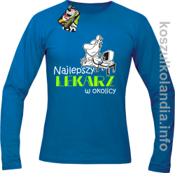 Najlepszy lekarz w okolicy - longsleeve męski - niebieski