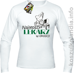 Najlepszy lekarz w okolicy - longsleeve męski - biały