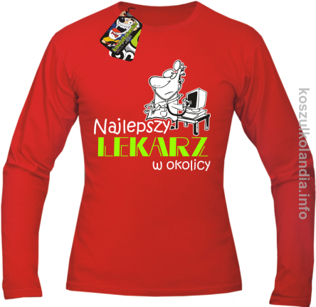 Najlepszy lekarz w okolicy - longsleeve męski - czerwony