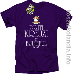Priti Krejzi and Bjutiful - Koszulka męska fiolet 