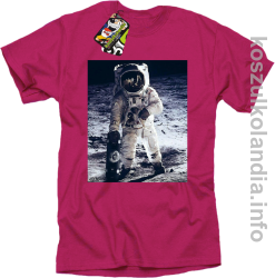 Kosmonauta z deskorolką - Koszulka męska fuchsia 