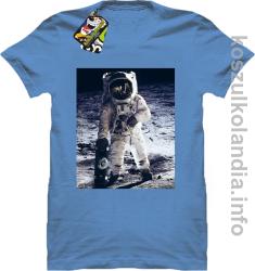 Kosmonauta z deskorolką - Koszulka męska błękitna 
