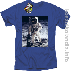 Kosmonauta z deskorolką - Koszulka męska niebieska 