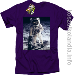 Kosmonauta z deskorolką - Koszulka męska fioletowa 