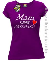 Mam Super Chłopaka Serce - koszulka damska - fioletowa