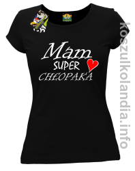 Mam Super Chłopaka Serce - koszulka damska - czarna
