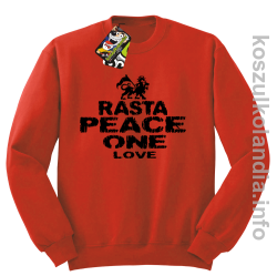 Rasta Peace ONE LOVE - bluza bez kaptura - czerwona
