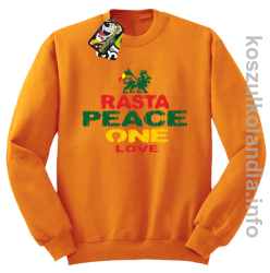 Rasta Peace ONE LOVE - bluza bez kaptura - pomarańczowa