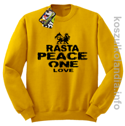 Rasta Peace ONE LOVE - bluza bez kaptura - żółta