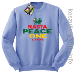 Rasta Peace ONE LOVE - bluza bez kaptura - błękitna
