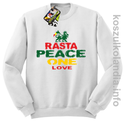 Rasta Peace ONE LOVE - bluza bez kaptura - biała