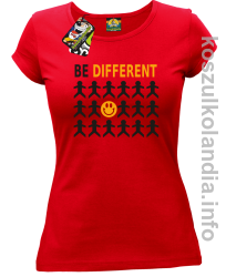 Be Different - koszulki damskie - czerwona
