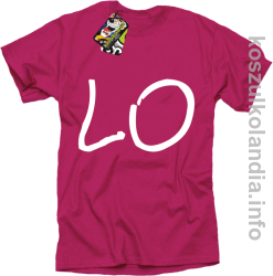 LO Część 1 LOVE Walentynki - koszulka męska - fuksja