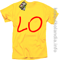 LO Część 1 LOVE Walentynki - koszulka męska - żółta