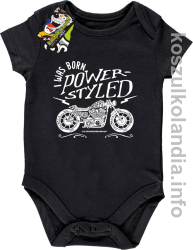 Motor I was born power styled - Body dziecięce czarne 
