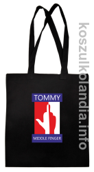 Tommy Middle Finger - torba bawełniana - czarna