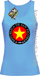 San Escobar Yellow Star Around - Top damski błękit 