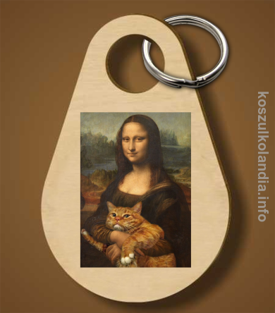 Mona Lisa z kotem - Breloczek