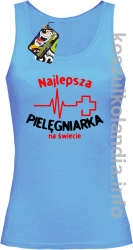 Najlepsza pielęgniarka na świecie - Top damski  blękit 