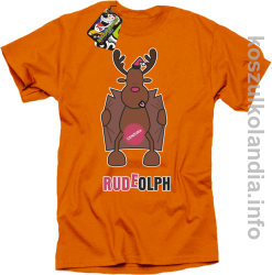 Rudeolph Cenzura - Koszulka męska pomarańcz 