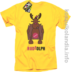 Rudeolph Cenzura - Koszulka męska żółta 