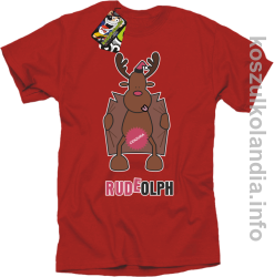 Rudeolph Cenzura - Koszulka męska czerwona 
