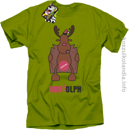 Rudeolph Cenzura - Koszulka męska kiwi