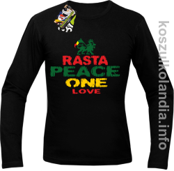 Rasta Peace ONE LOVE -  Longsleeve męski - czarna