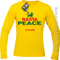 Rasta Peace ONE LOVE -  Longsleeve męski - żółta