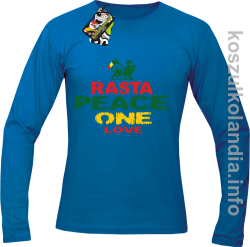 Rasta Peace ONE LOVE -  Longsleeve męski - niebieska