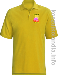 UWAGA Święta na Bogato Różowa Dżoana - Koszulka męska Polo żółta 