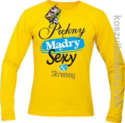 Piękny Mądry Sexy & Skromny - Longsleeve męski żółty 