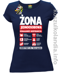 Żona - Jednoosobowa działalność gospodarcza - koszulka damska - granatowy
