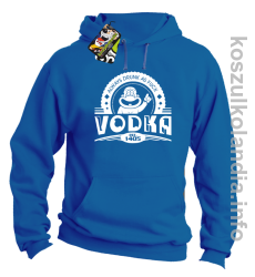 Vodka Always Drunk as Fuck - Bluza męska z kapturem niebieska 