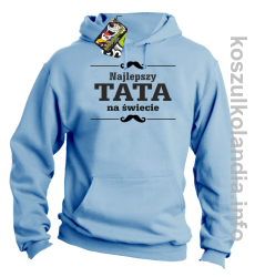 Najlepszy TATA na świecie - Bluza męska z kapturem błękit 
