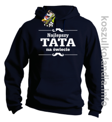 Najlepszy TATA na świecie - Bluza męska z kapturem GRANAT