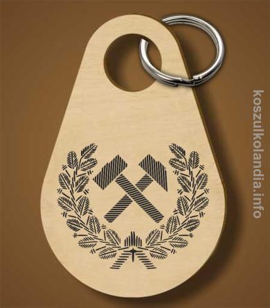 Pyrlik i żelazko znak górniczy herb górnictwa - Breloczek 