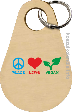 Peace Love Vegan - Breloczek 