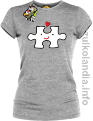 Puzzle love No1 - koszulka damska - melanż