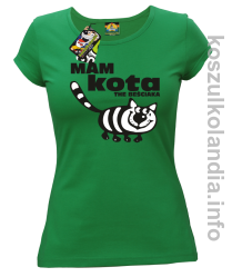Mam kota the beściaka - koszulka damska - zielona