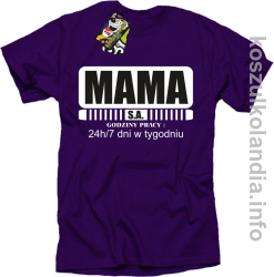 MAMA S.A.  24h/7 dni w tygodniu - koszulka Standard - fioletowa