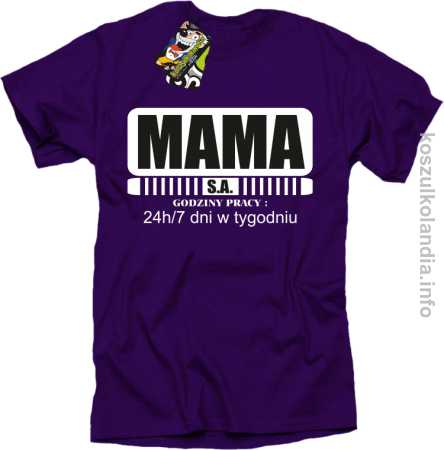 MAMA S.A.  24h/7 dni w tygodniu - koszulka męska 