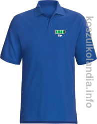 Syn Bateria 100% - koszulka męska POLO - niebieska