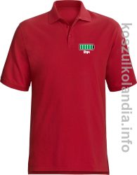Syn Bateria 100% - koszulka męska POLO - czerwona
