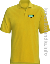 Syn Bateria 100% - koszulka męska POLO - żółta