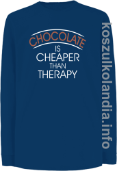 Chocolate is cheaper than therapy - Longsleeve dziecięcy - niebieski