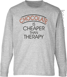 Chocolate is cheaper than therapy - Longsleeve dziecięcy - melanż