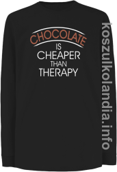 Chocolate is cheaper than therapy - Longsleeve dziecięcy - czarny